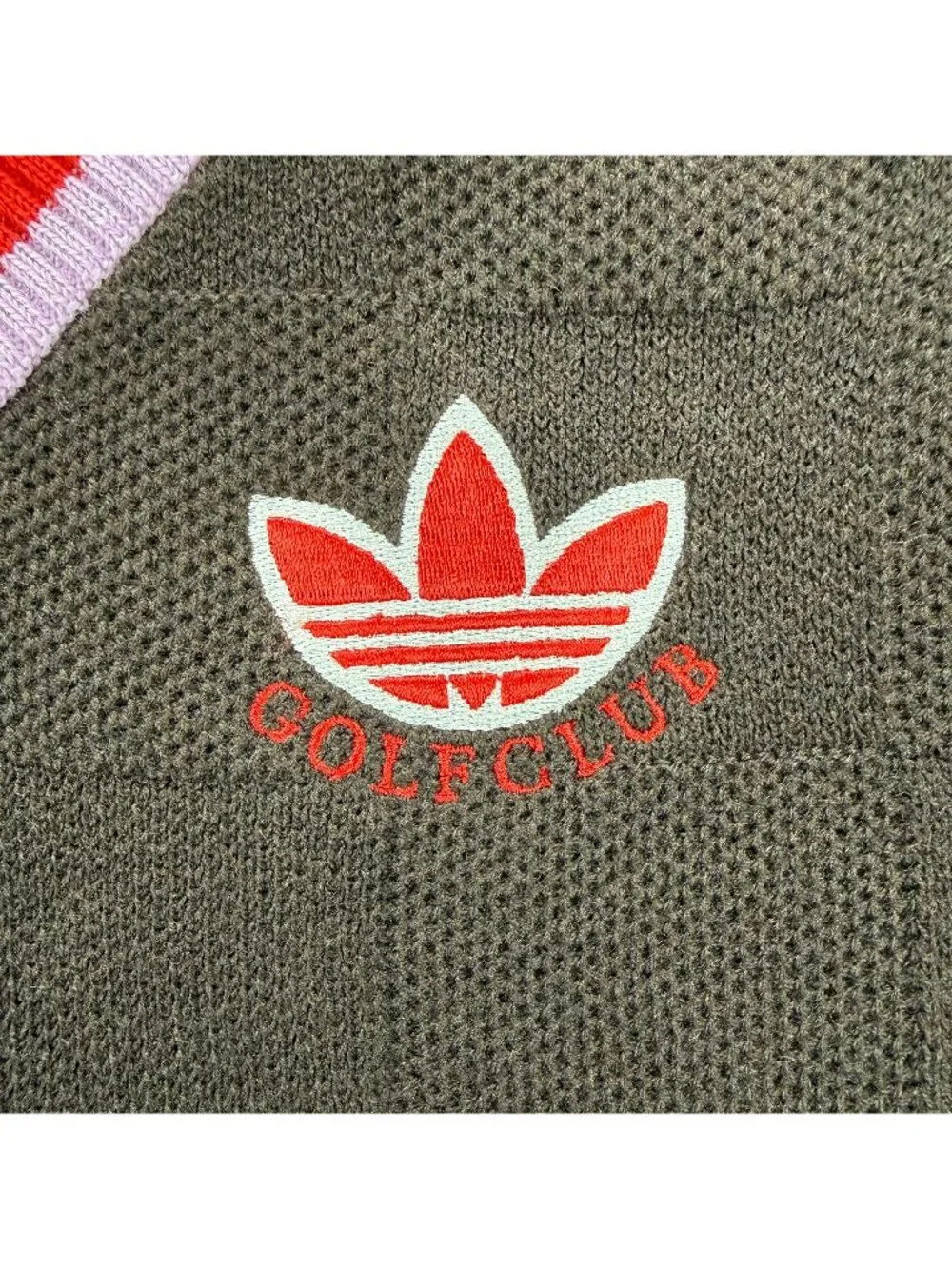 Adidas Knit Vest Men Small S Dark Brown Golf Club Wool V Neck Sweater Sweatshirt
